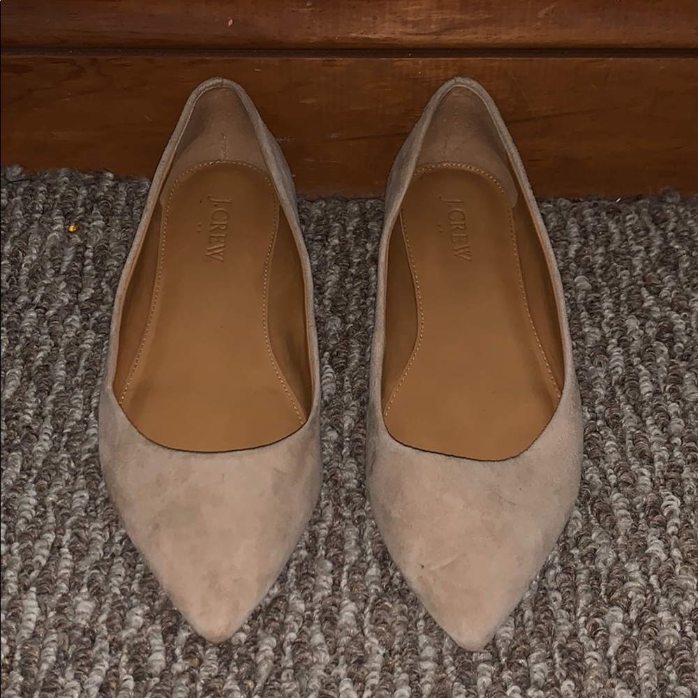 Tan/Cream J Crew Pointed Flats Size 6